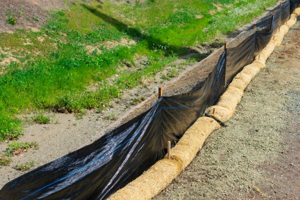 Straw Wattle Installation in Rochester